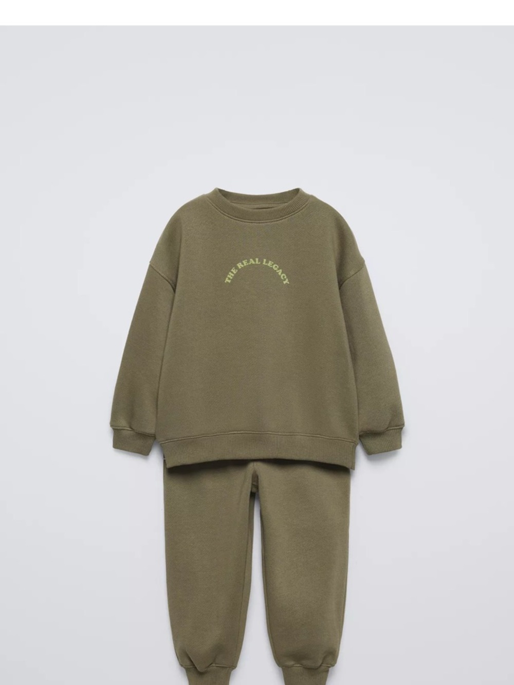 Zara Olive Green Crewneck Sweatshirt